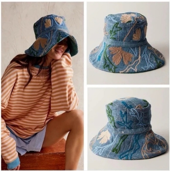 Free People NWOTs Vintage Kantha Bucket Hat - Picture 2 of 7